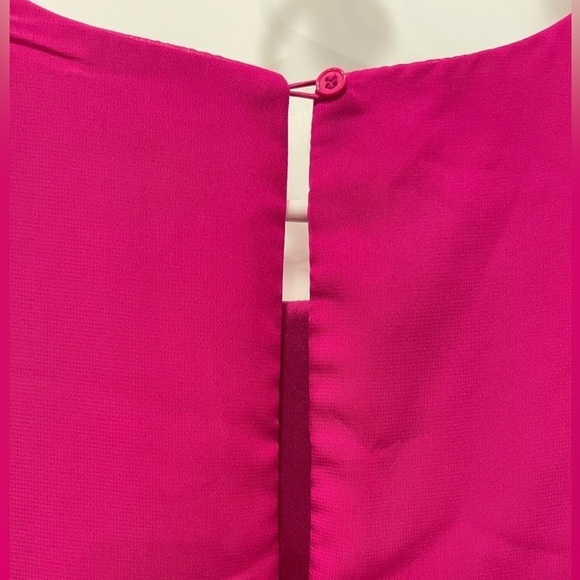 Marina Pink Overlay Embellished Sleeveless Jumpsuit.Size 10 - Picture 10 of 15